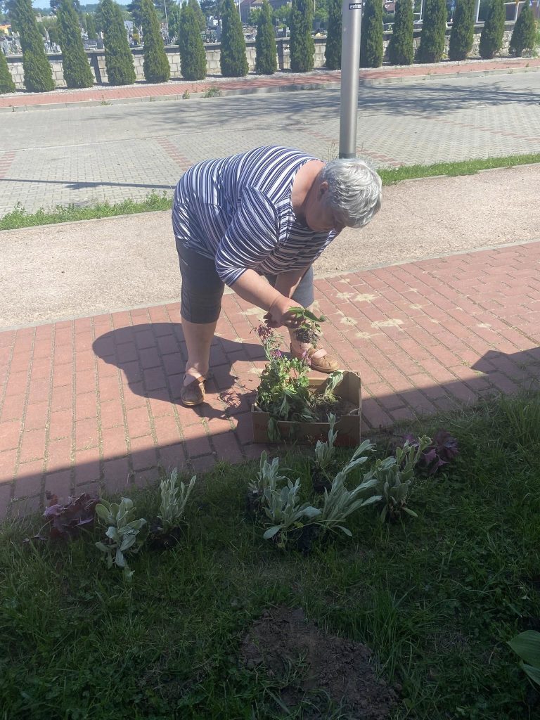 Akcja sadzenia roślin z udziałem pracowników i społeczności lokalnej