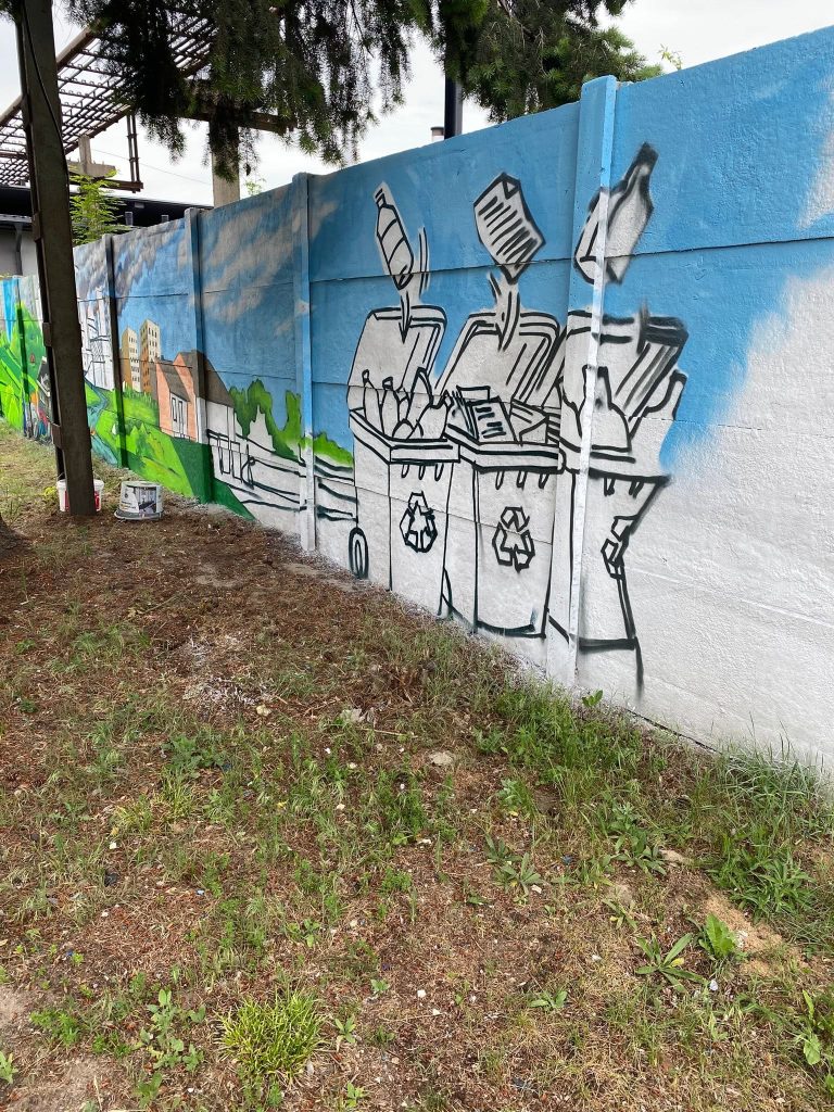 Zdjęcie graffiti na muralu