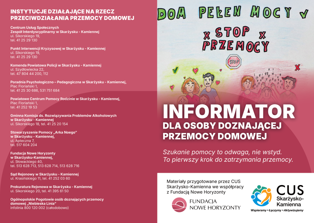 Informator dla osoby doznającej przemocy domowej