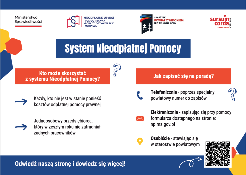 Ulotka System Nieodpłatnej pomocy prawnej