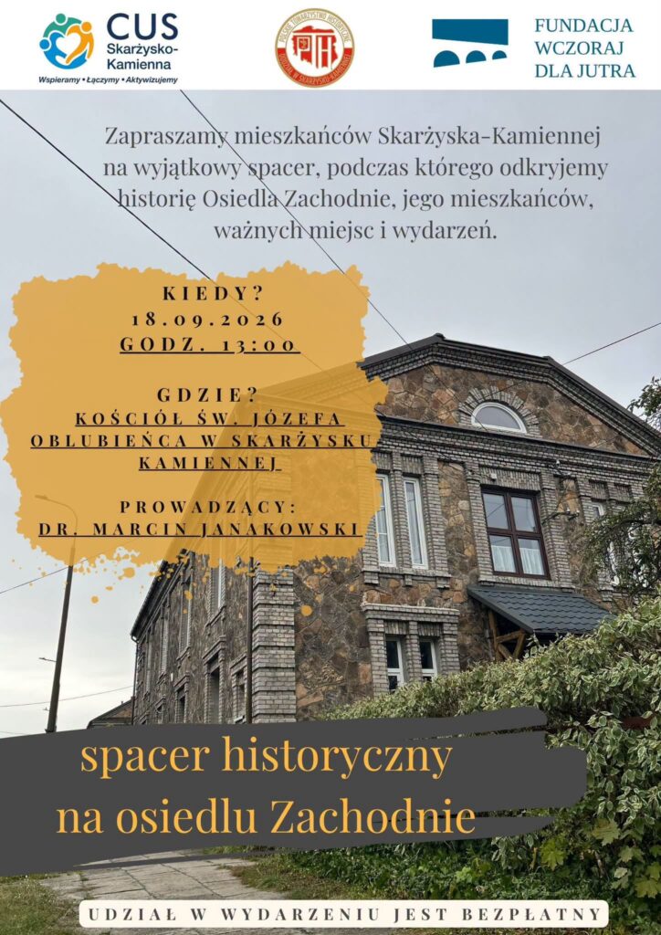 Plakat informacyjny odkryjmy historię Osiedla Zachodnie
